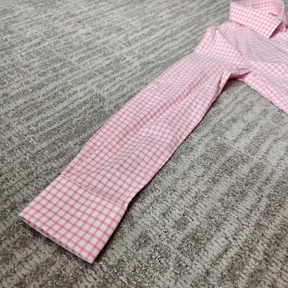 Peter Millar Performance roll-tab longsleeve button down top pink, size S ladies - Picture 5 of 12